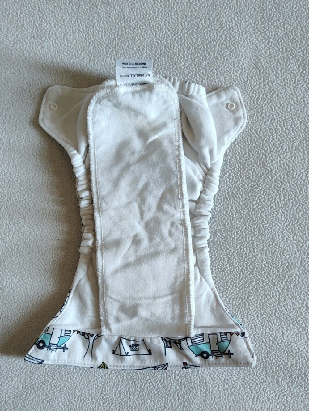Thirsties White Newborn Cloth Diaper - Picture 2 of 7